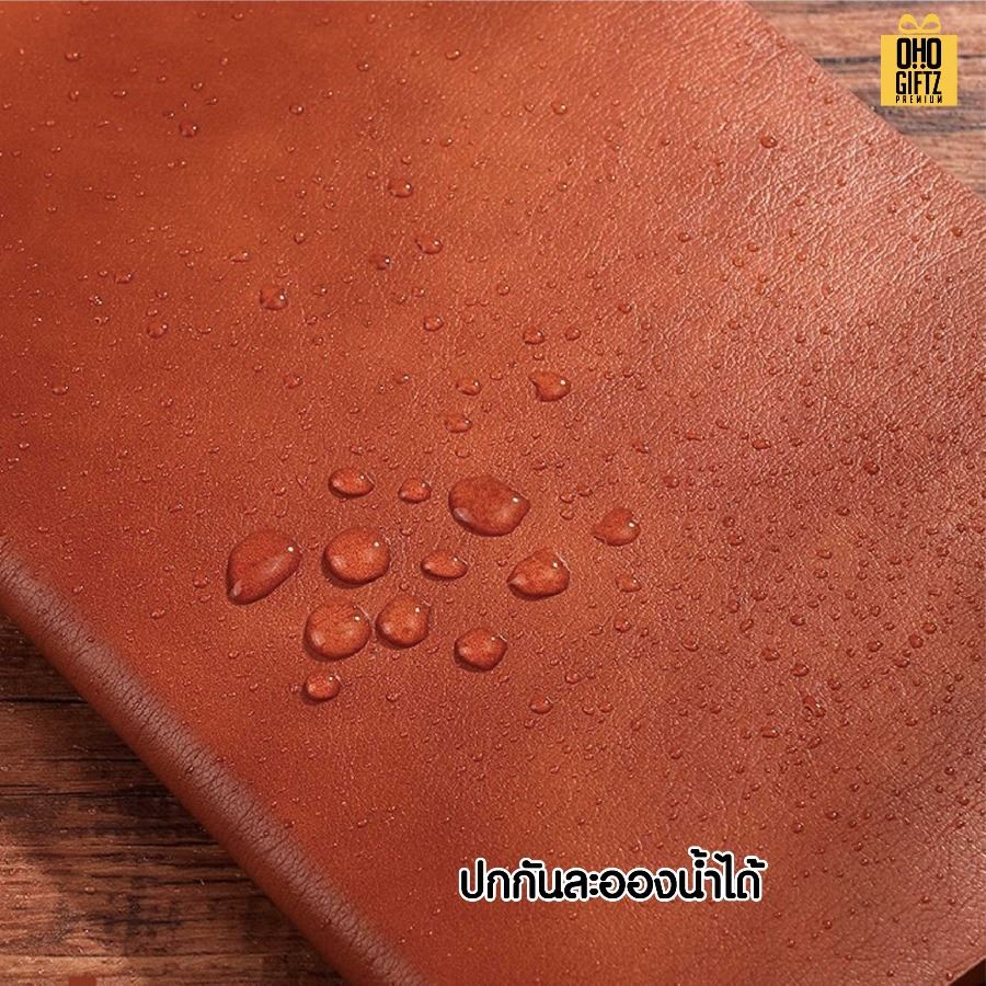 สมุดปกหนัง PU ขนาด A5 สกรีนโลโก้ ทำเป็นของพรีเมี่ยม ของชำร่วย