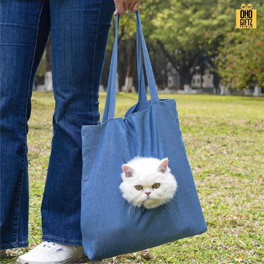 กระเป๋าสะพายใส่สัตว์เลี้ยง สกรีนโลโก้ ทำเป็นของพรีเมี่ยมได้