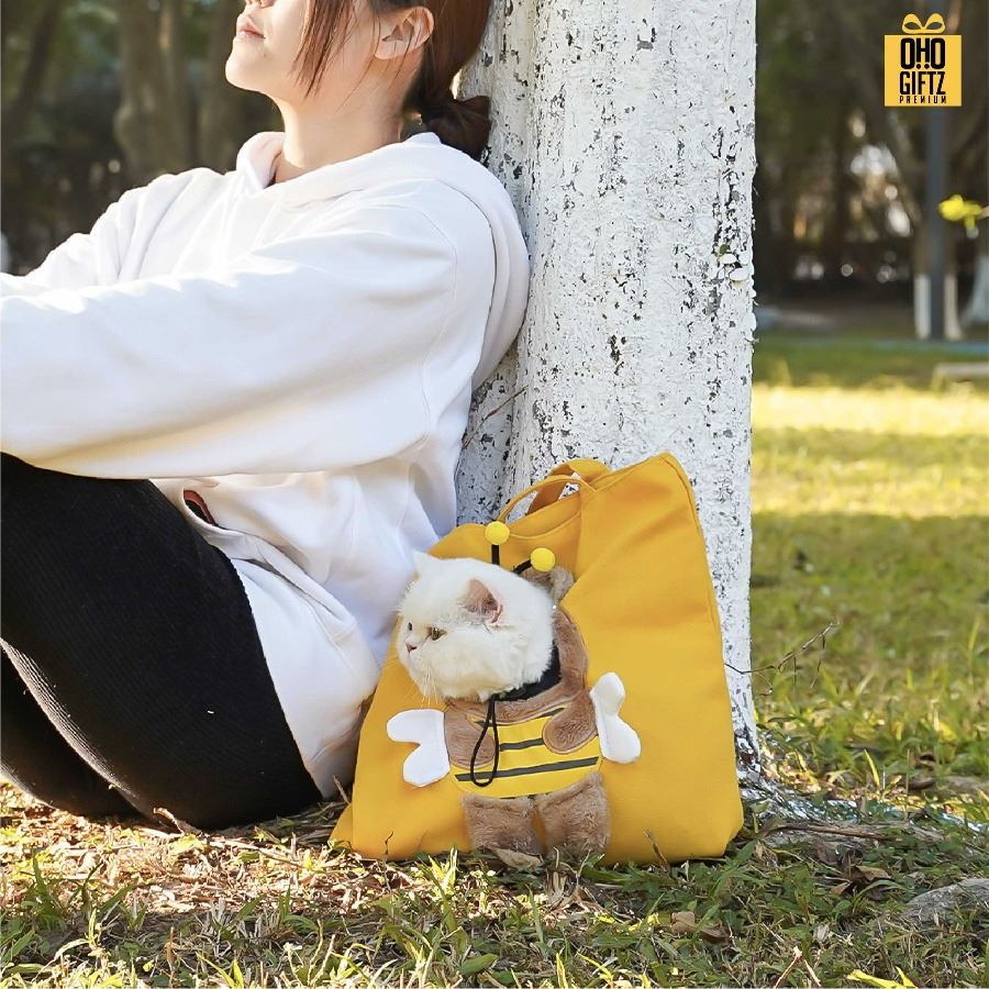 กระเป๋าสะพายใส่สัตว์เลี้ยง สกรีนโลโก้ ทำเป็นของพรีเมี่ยมได้