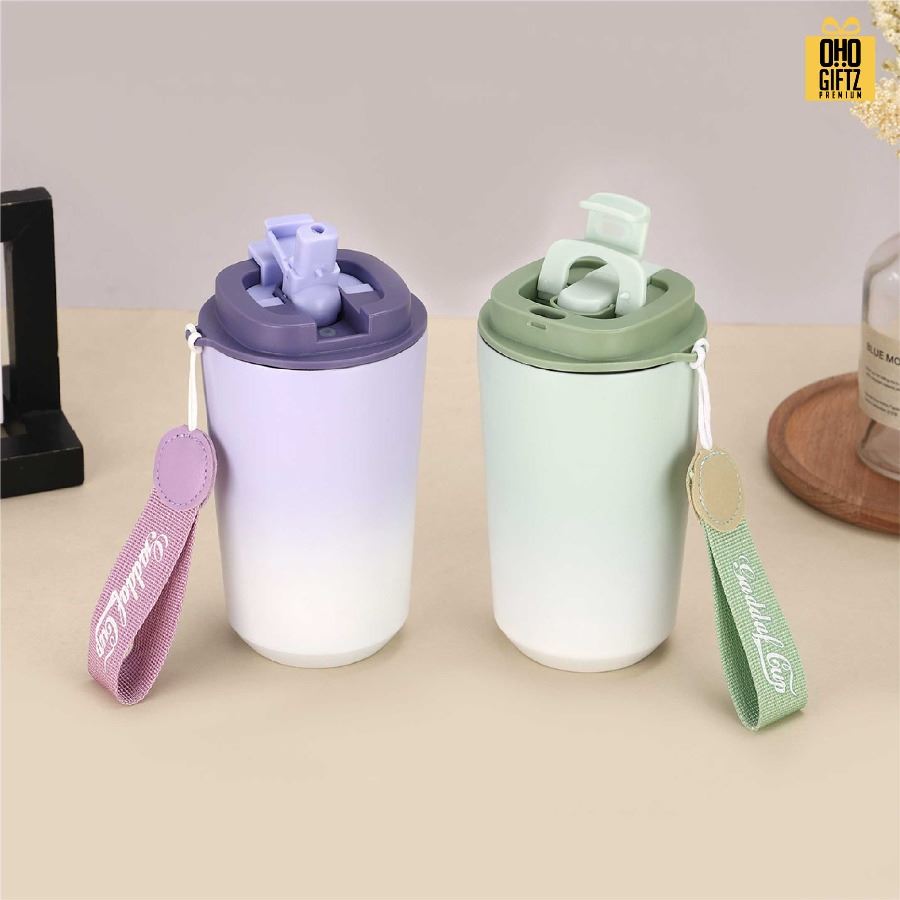 แก้วกาแฟไล่โทนสี สกรีนโลโก้ ทำเป็นของพรีเมี่ยมได้