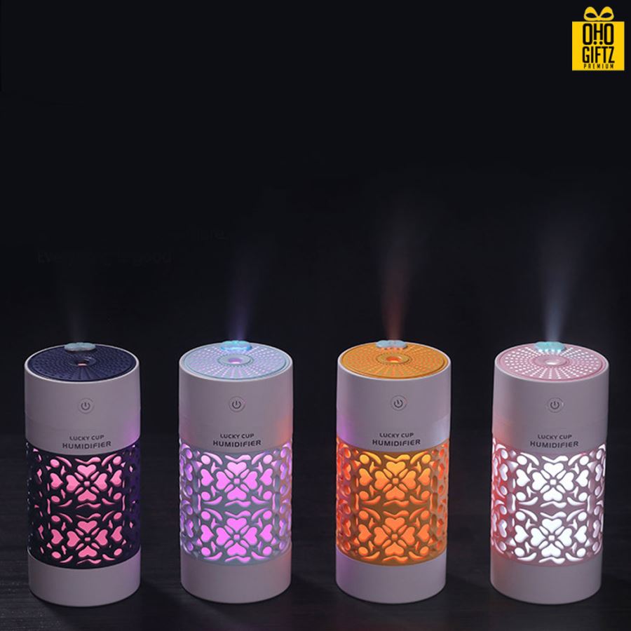 เครื่องทำความชื้นลายฉลุพร้อมไฟในตัว สกรีนโลโก้ ทำเป็นของพรีเมี่ยม