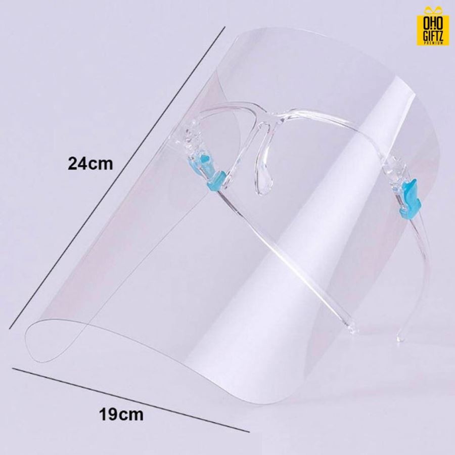 Face Shield แบบขาแว่นตา ป้องกันละอองไวรัสและเชื้อโรค