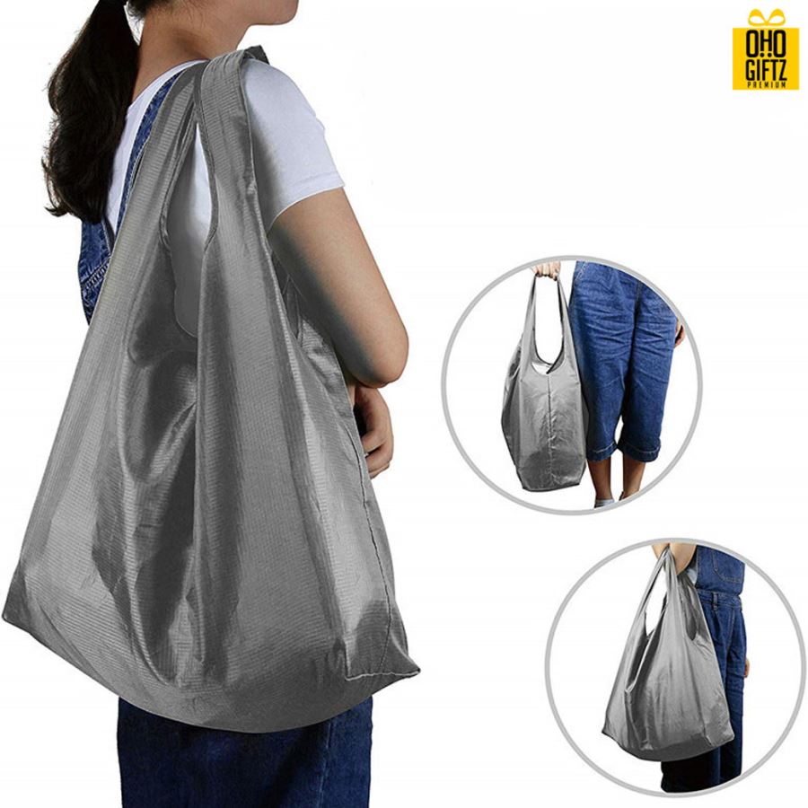 กระเป๋าพับได้ผ้า OXFORD สกรีนโลโก้ ทำเป็นของพรีเมี่ยม ของที่ระลึก