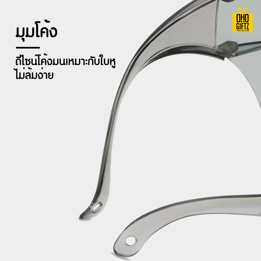 Face Shield แบบขาแว่นตา ป้องกันน้ำลาย ละอองไวรัส