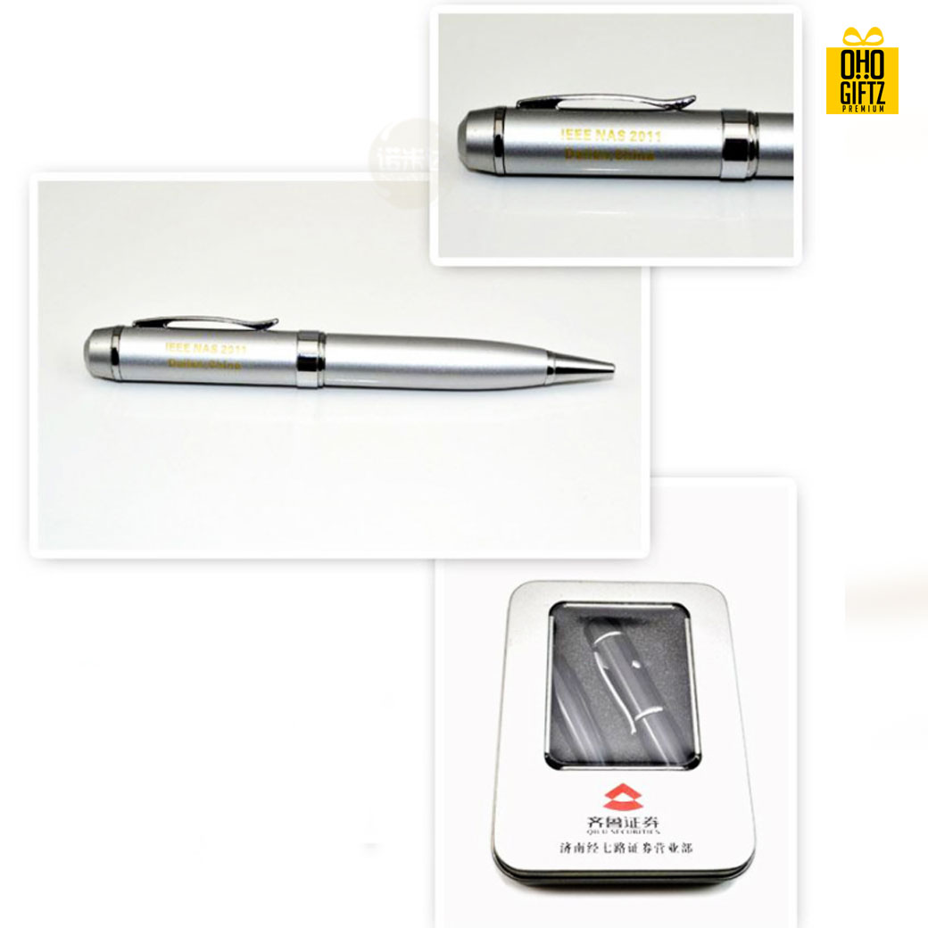 ชุดของขวัญปากกา USB สกรีนโลโก้  ทำเป็นของพรีเมี่ยมได้