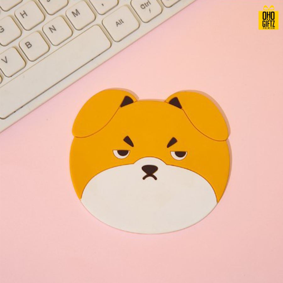 เเผ่นรองแก้วน้องหมากันลื่น สกรีนชื่อ, โลโก้, พิมพ์ภาพได้