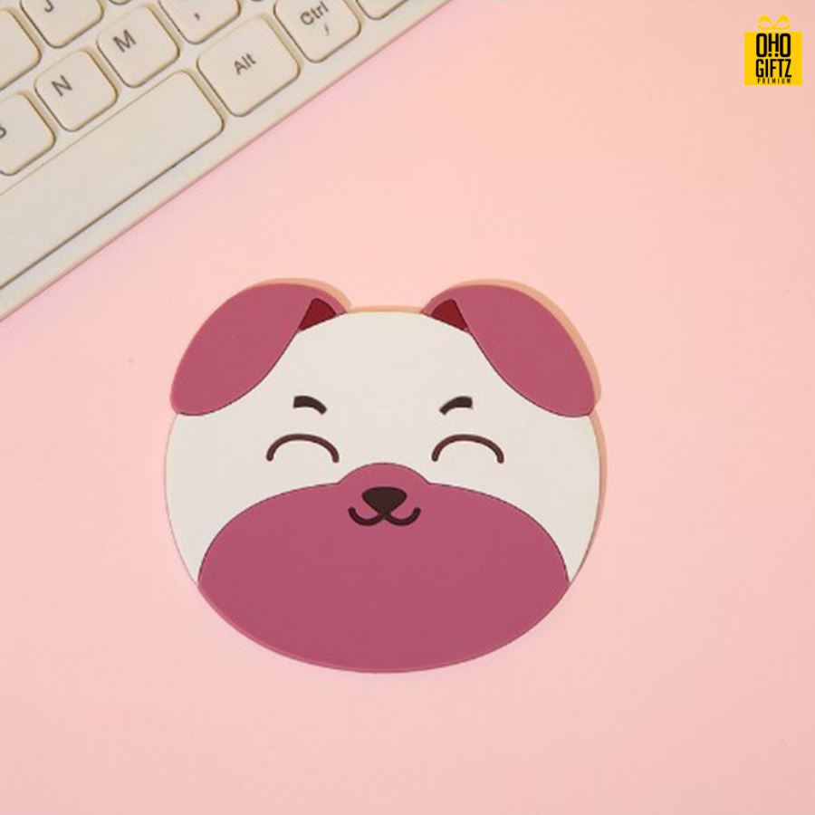 เเผ่นรองแก้วน้องหมากันลื่น สกรีนชื่อ, โลโก้, พิมพ์ภาพได้