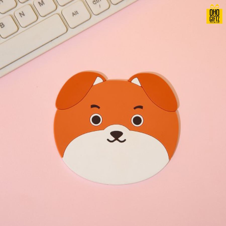 เเผ่นรองแก้วน้องหมากันลื่น สกรีนชื่อ, โลโก้, พิมพ์ภาพได้