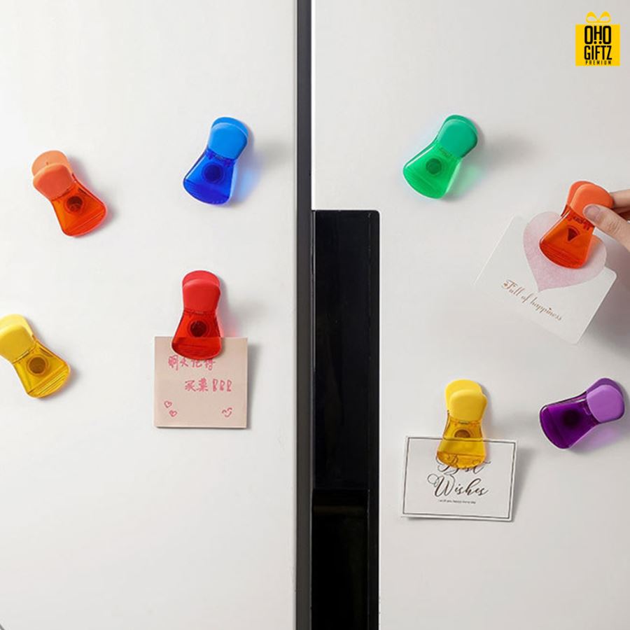 แม่เหล็กคริปหนีบติดตู้เย็น สกรีนชื่อ,โลโก้ได้ ทำเป็นของพรีเมี่ยม ของชำร่วย