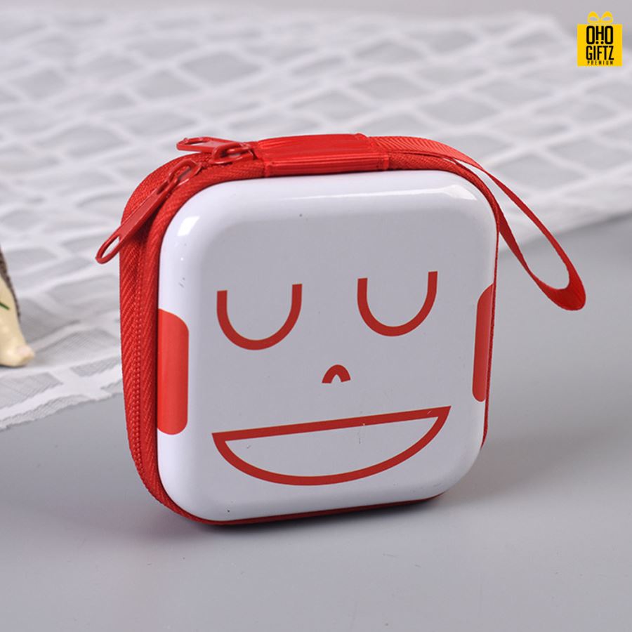 กระเป๋าใส่เหรียญหน้าอิโมจิ สกรีนชื่อ สกรีนโลโก้ ทำเป็นของพรีเมี่ยมได้ 