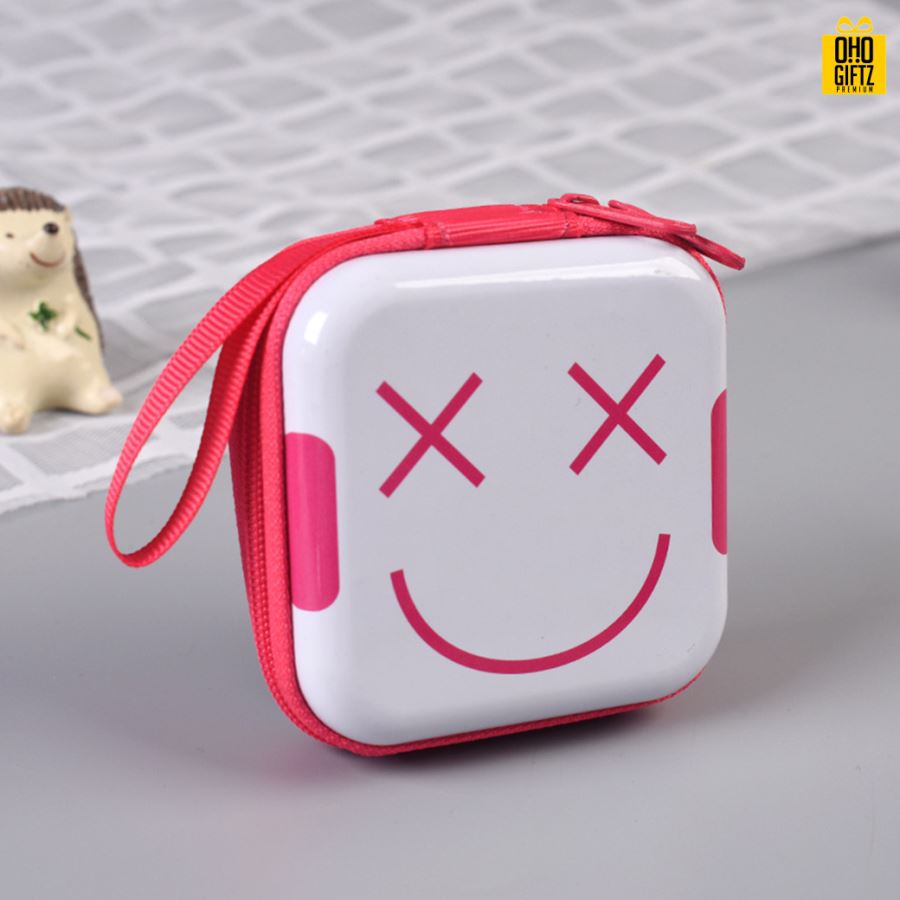 กระเป๋าใส่เหรียญหน้าอิโมจิ สกรีนชื่อ สกรีนโลโก้ ทำเป็นของพรีเมี่ยมได้ 