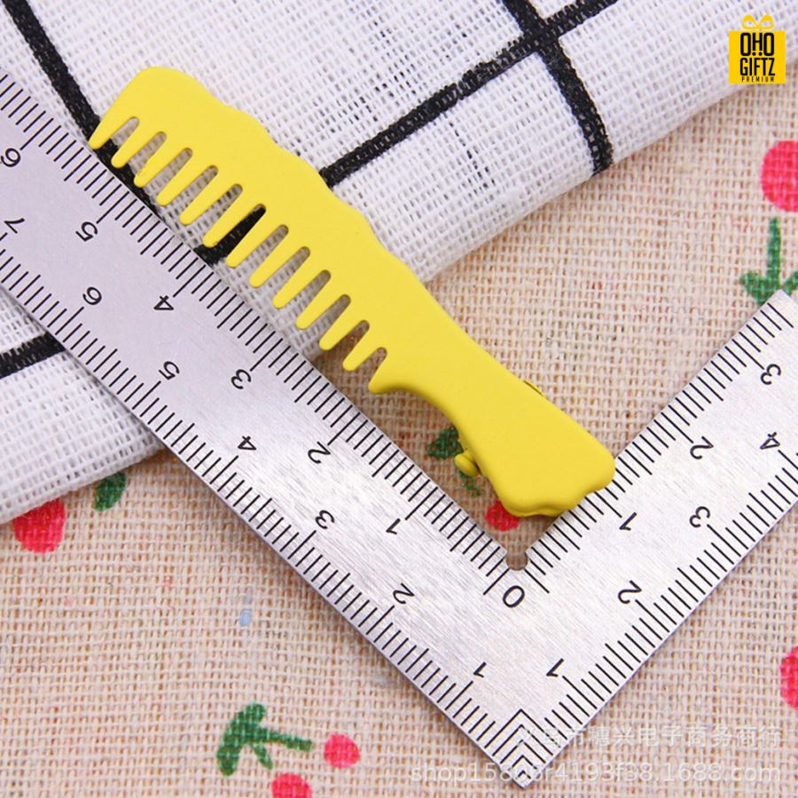 กิ๊ฟหนีบผมทรงหวีเล็ก สกรีนชื่อ สกรีนโลโก้  ทำเป็นของพรีเมี่ยมได้