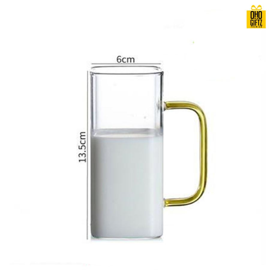 แก้วสี่เหลี่ยมทรงสูง สกรีนชื่อ สกรีนโลโก้ ทำเป็นของพรีเมี่ยมได้