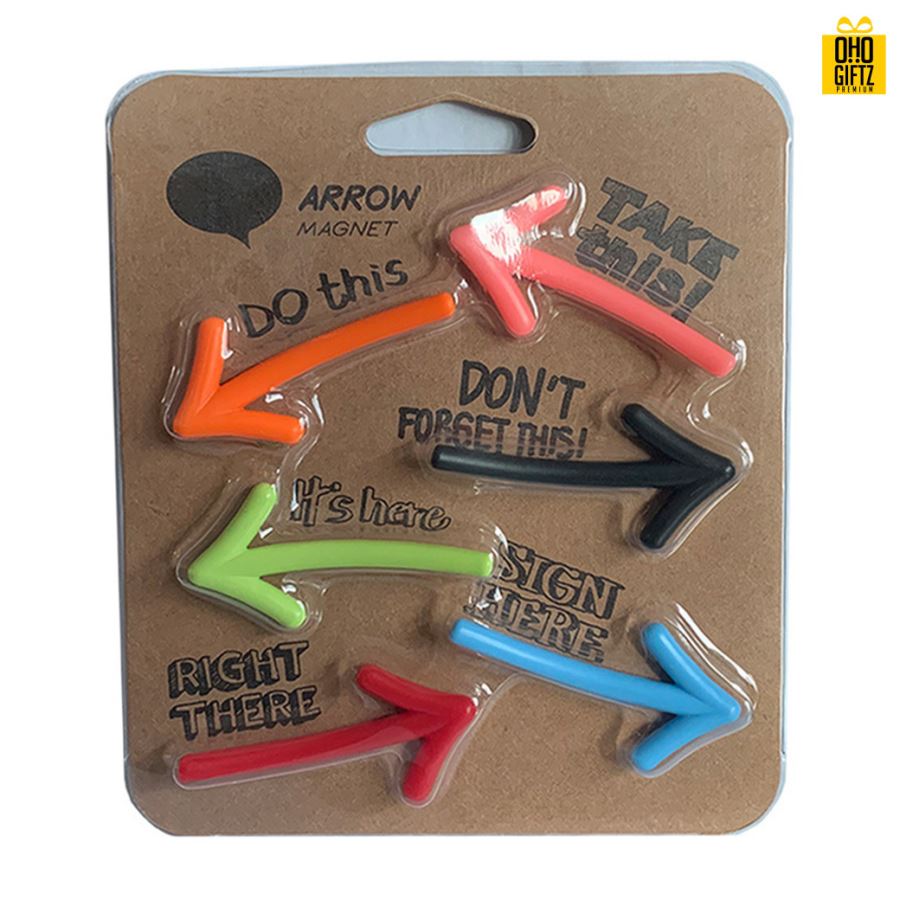 แม่เหล็กติดตู้เย็นArrowเซ็ต6ชิ้น สกรีนชื่อ,โลโก้ได้ ทำเป็นของพรีเมี่ยม ของชำร่วย