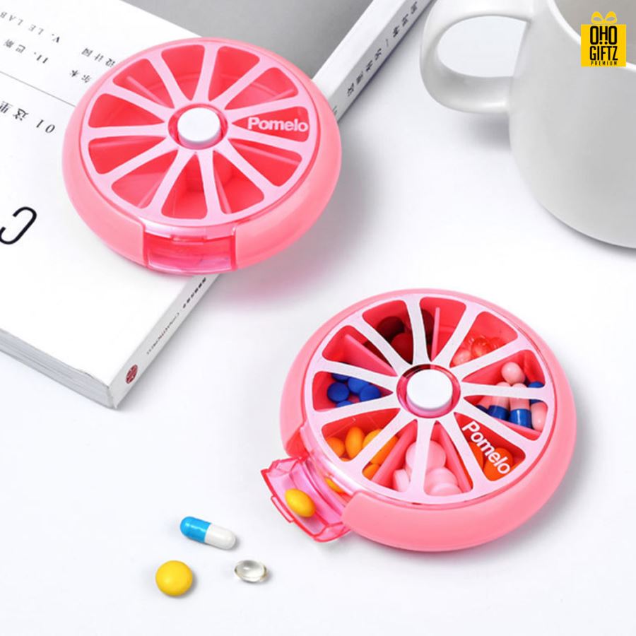 กล่องใส่ยารูปผลไม้ สกรีนชื่อ สกรีนโลโก้ ทำเป็นของพรีเมี่ยมได้