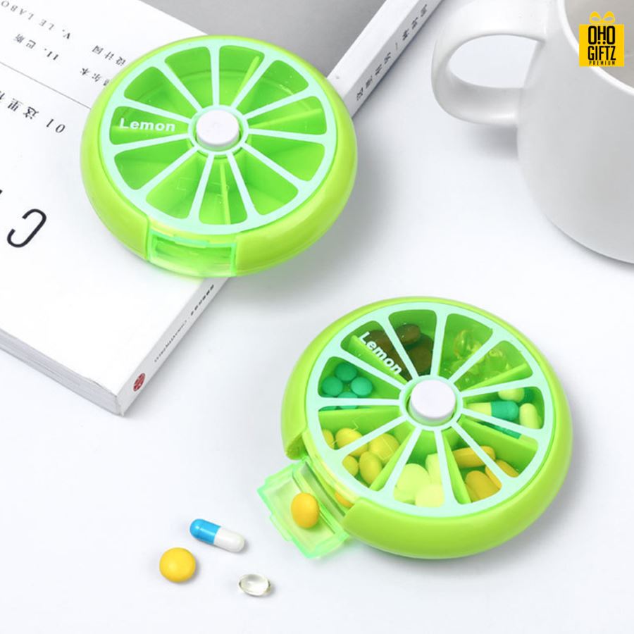 กล่องใส่ยารูปผลไม้ สกรีนชื่อ สกรีนโลโก้ ทำเป็นของพรีเมี่ยมได้