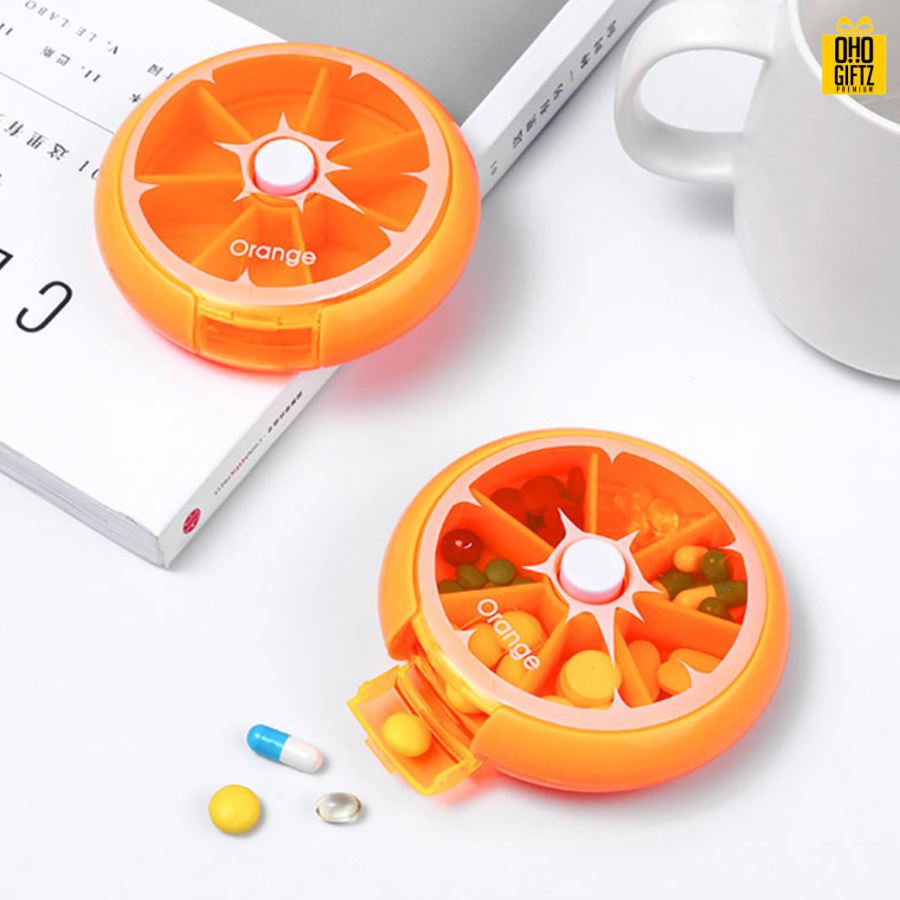 กล่องใส่ยารูปผลไม้ สกรีนชื่อ สกรีนโลโก้ ทำเป็นของพรีเมี่ยมได้