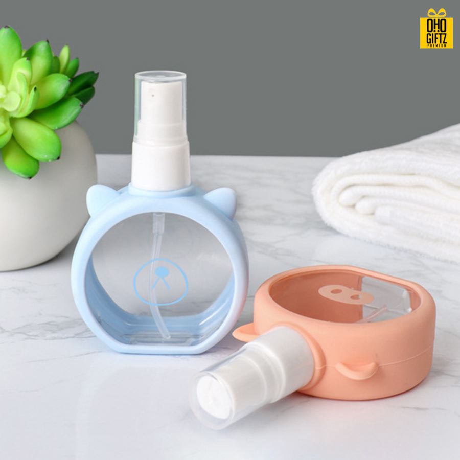 ขวดสเปรย์ซิลิโคน สกรีนชื่อ สกรีนโลโก้ทำเป็นของพรีเมี่ยมได้ 