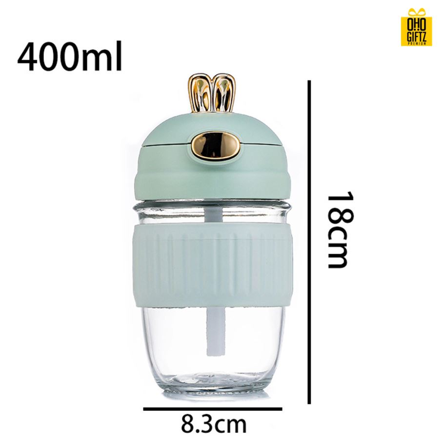 ถ้วยแก้วกระต่าย สกรีนชื่อ โลโก้ฟรี  ทำเป็นของพรีเมี่ยมได้