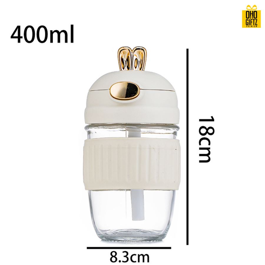 ถ้วยแก้วกระต่าย สกรีนชื่อ โลโก้ฟรี  ทำเป็นของพรีเมี่ยมได้