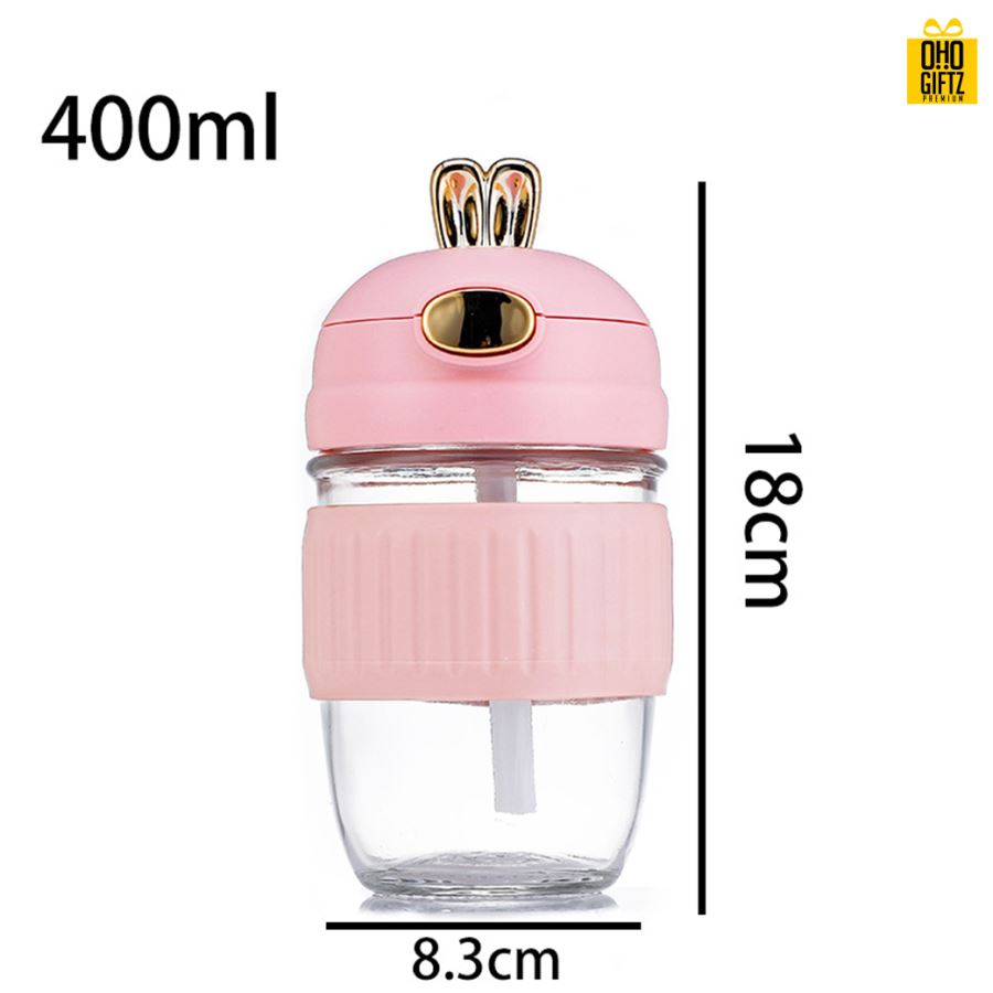 ถ้วยแก้วกระต่าย สกรีนชื่อ โลโก้ฟรี  ทำเป็นของพรีเมี่ยมได้