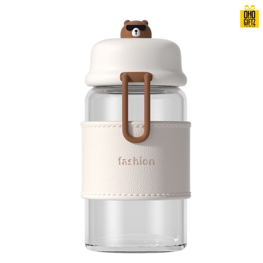 แก้วน้ำรูปหมี สกรีนชื่อ โลโก้ฟรี  ทำเป็นของพรีเมี่ยมได้