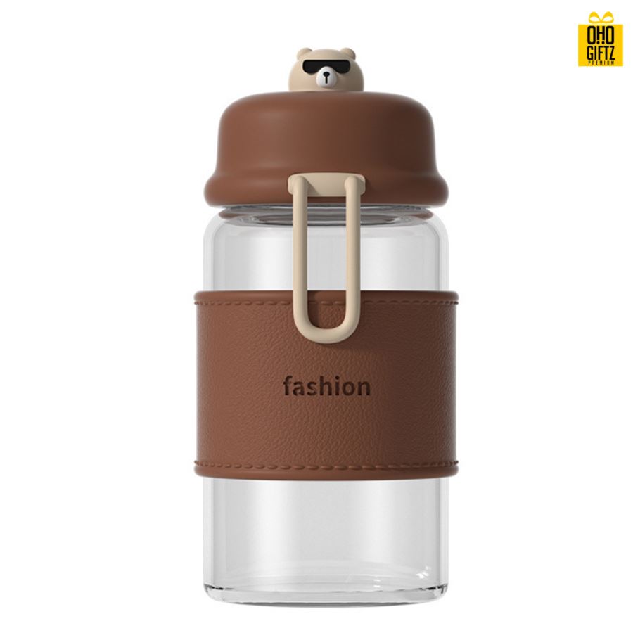 แก้วน้ำรูปหมี สกรีนชื่อ โลโก้ฟรี  ทำเป็นของพรีเมี่ยมได้