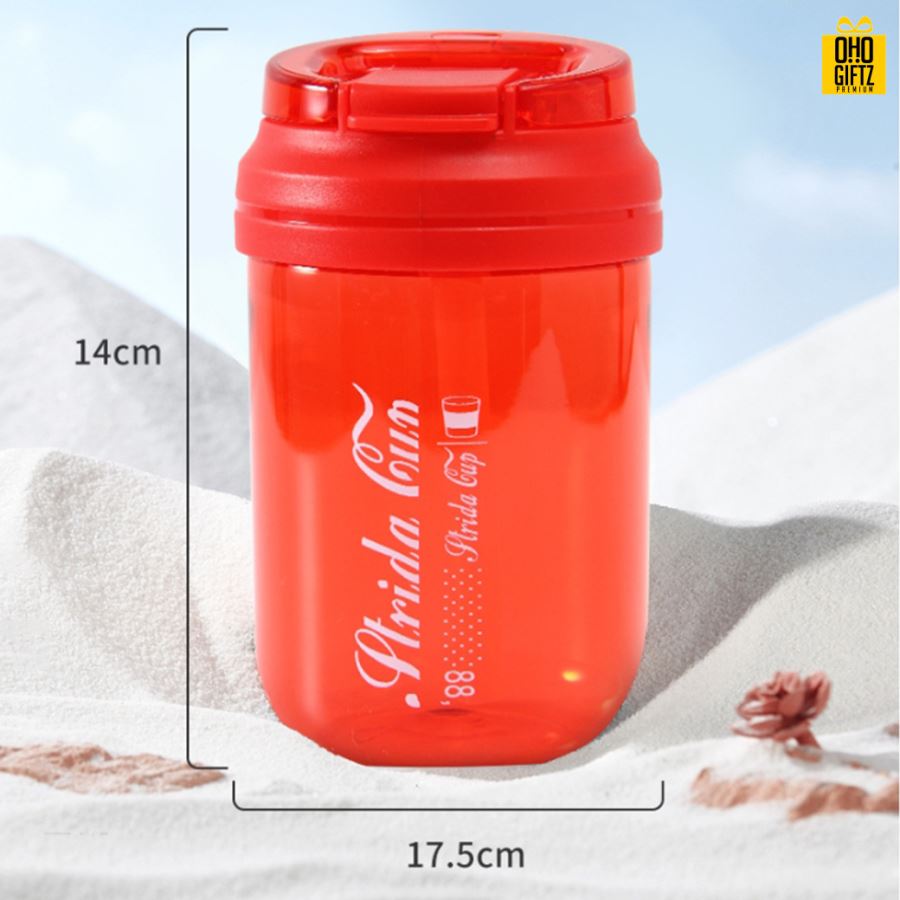 แก้วน้ำพลาสติกพร้อมหลอด สกรีนชื่อ สกรีนโลโก้ฟรี  ทำเป็นของพรีเมี่ยมได้