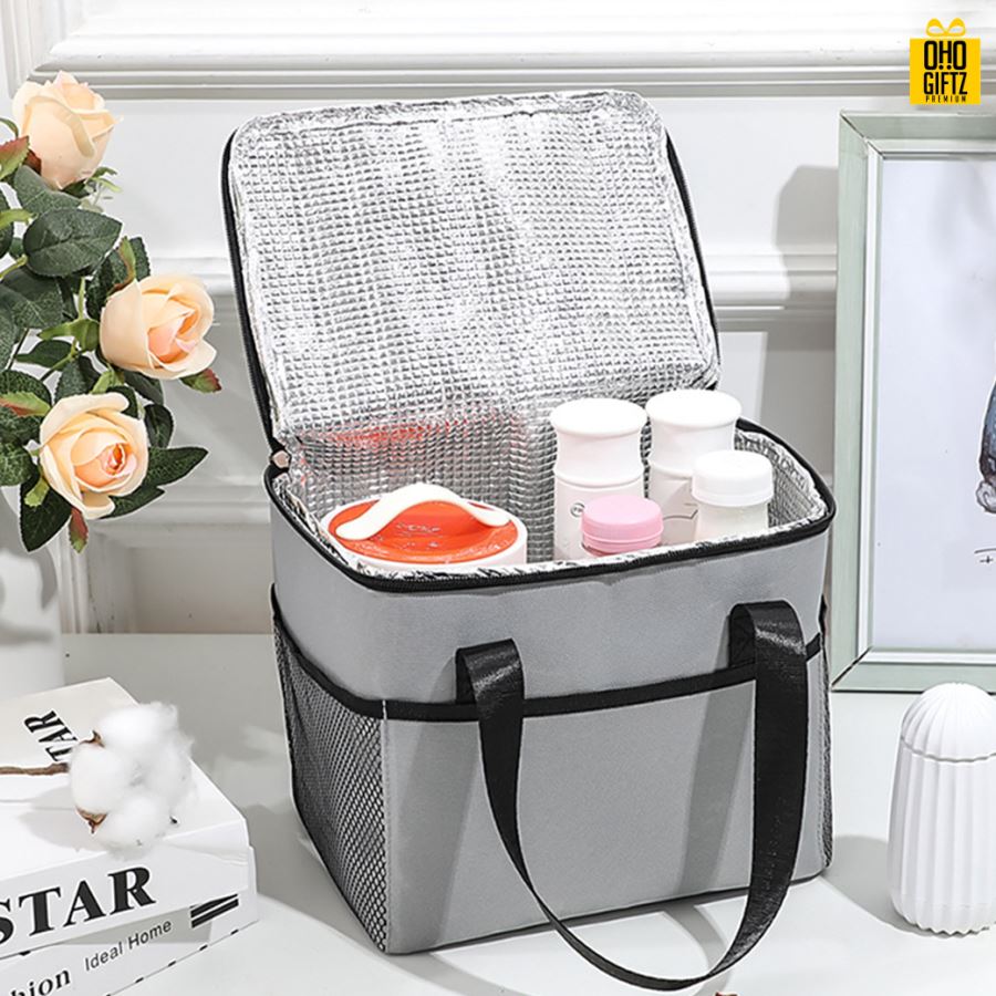 กระเป๋าอาหารเก็บความร้อน สกรีนโลโก้  ทำเป็นของพรีเมี่ยม