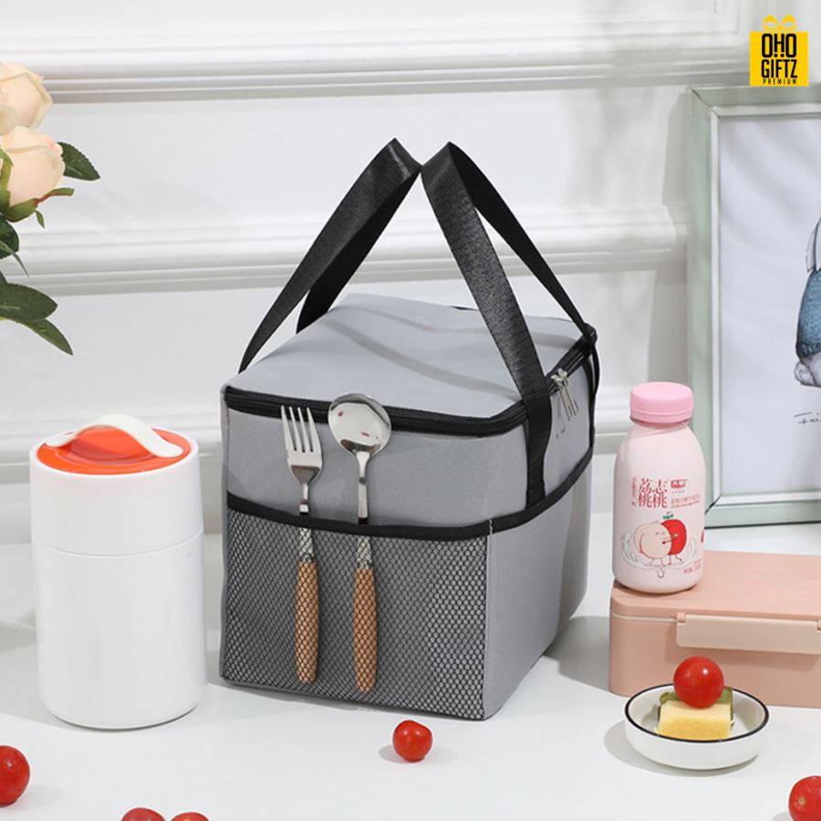 กระเป๋าอาหารเก็บความร้อน สกรีนโลโก้  ทำเป็นของพรีเมี่ยม
