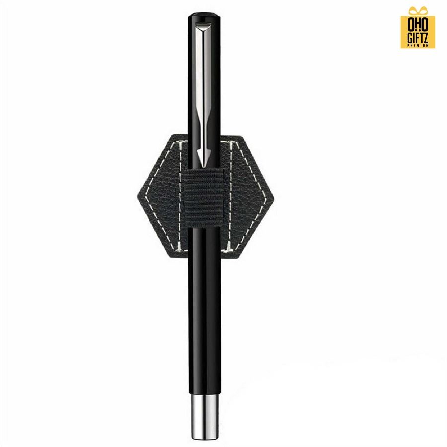 แผ่นหนัง PU ใส่ปากกาได้ สกรีนชื่อ สกรีนโลโก้ ทำเป็นของพรีเมี่ยมได้