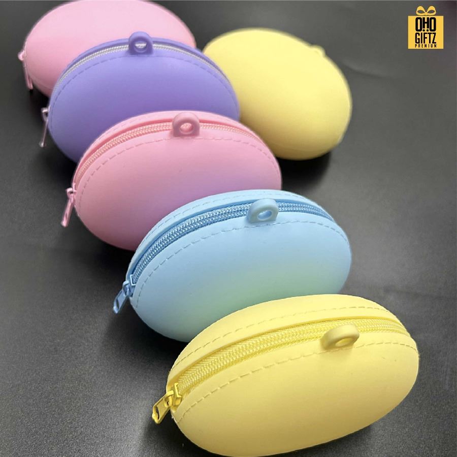 พวงกุญแจกระเป๋าซิลิโคนใส่เหรียญ สกรีนโลโก้ ทำเป็นของพรีเมี่ยม ของชำร่วยได้