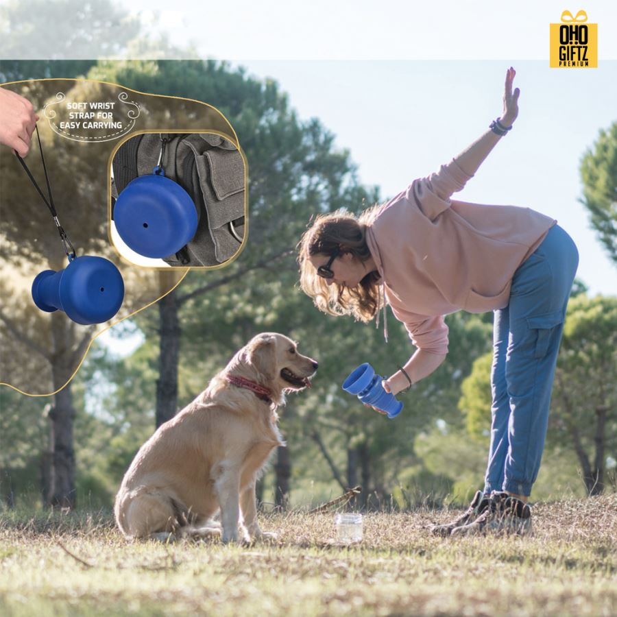 ถ้วยน้ำซิลิโคนพับได้ สำหรับสัตว์เลี้ยง สกรีนโลโก้ ทำเป็นของพรีเมี่ยม