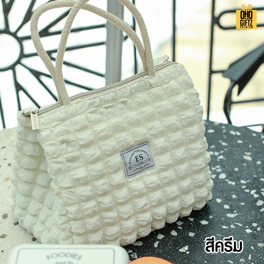 กระเป๋าเก็บอาหารร้อน-เย็น สไตล์เกาหลี สกรีนโลโก้ ทำเป็นของพรีเมี่ยม