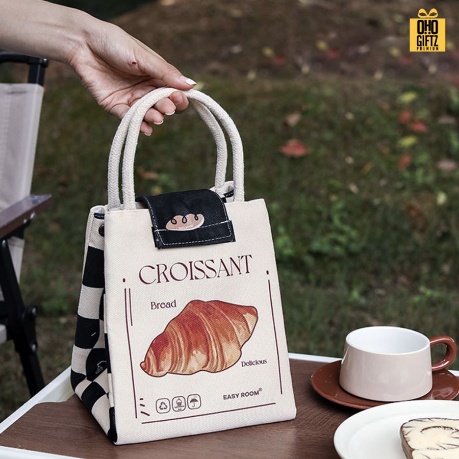 รับผลิตกระเป๋าผ้าเก็บอาหารร้อน-เย็น พิมพ์ภาพไม่จำกัดสี สกรีนโลโก้ ทำเป็นของพรีเมี่ยม