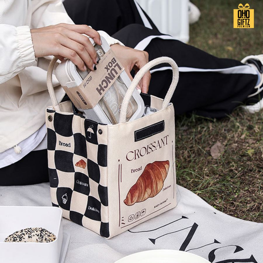 รับผลิตกระเป๋าผ้าเก็บอาหารร้อน-เย็น พิมพ์ภาพไม่จำกัดสี สกรีนโลโก้ ทำเป็นของพรีเมี่ยม