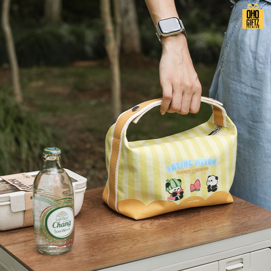รับผลิตกระเป๋าผ้าเก็บอาหารร้อน-เย็น พิมพ์ภาพไม่จำกัดสี สกรีนโลโก้ ทำเป็นของพรีเมี่ยม