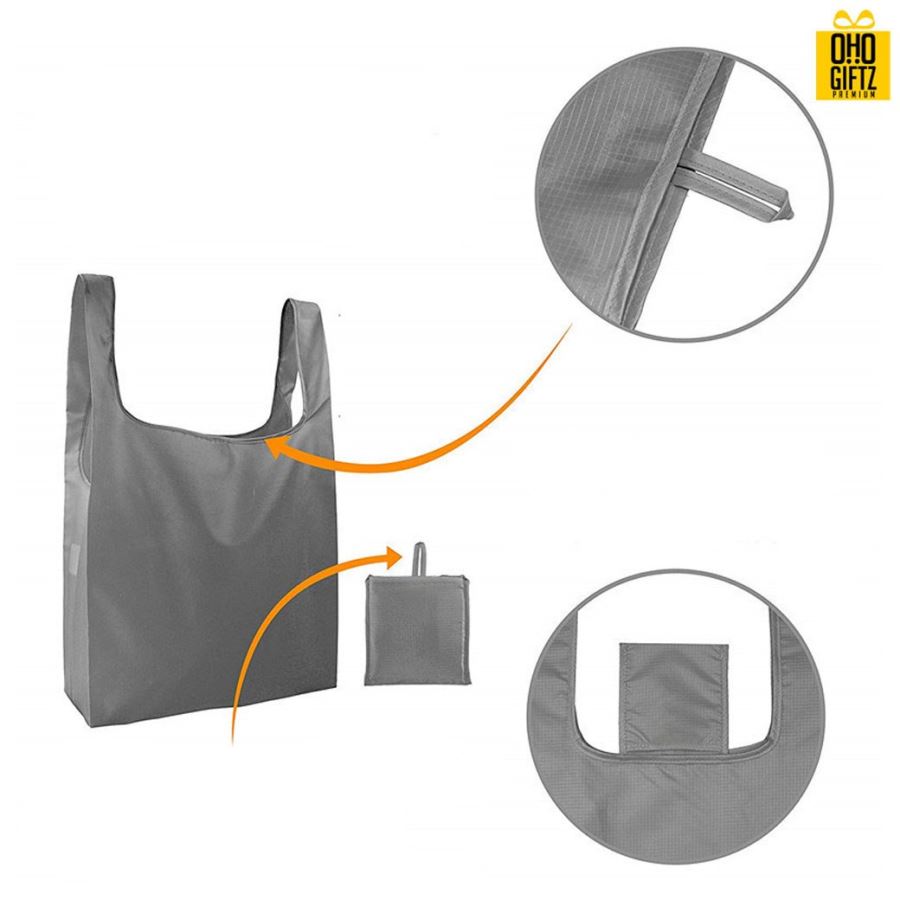 กระเป๋าพับได้ผ้า OXFORD สกรีนโลโก้ ทำเป็นของพรีเมี่ยม ของที่ระลึก