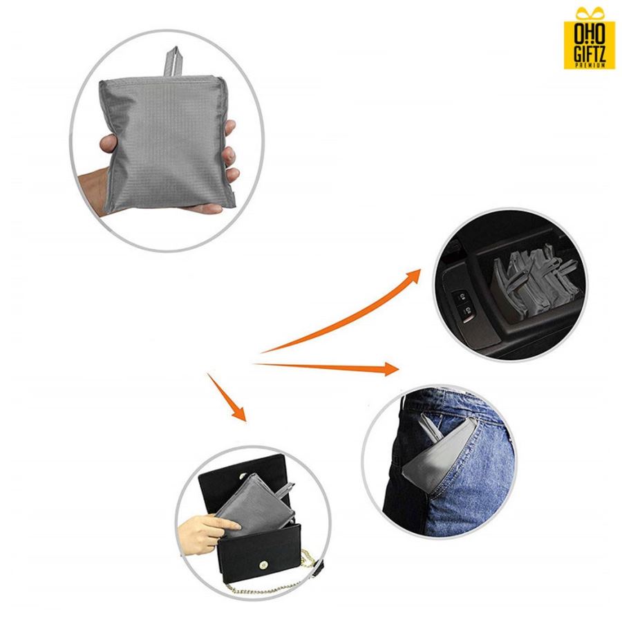 กระเป๋าพับได้ผ้า OXFORD สกรีนโลโก้ ทำเป็นของพรีเมี่ยม ของที่ระลึก