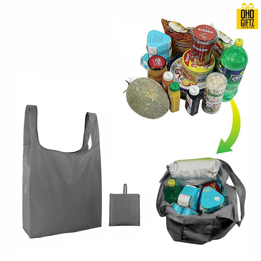 กระเป๋าพับได้ผ้า OXFORD สกรีนโลโก้ ทำเป็นของพรีเมี่ยม ของที่ระลึก