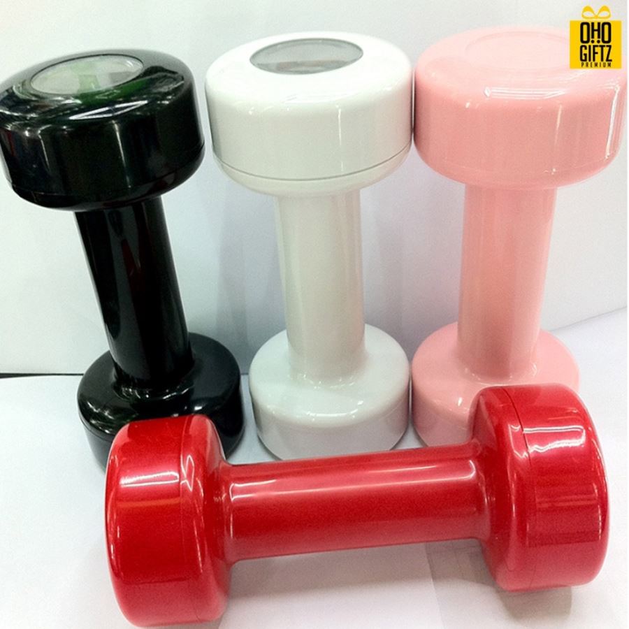 นาฬิกาปลุก ดีไซน์ดัมเบล สกรีนโลโก้ ทำเป็นของพรีเมี่ยมได้