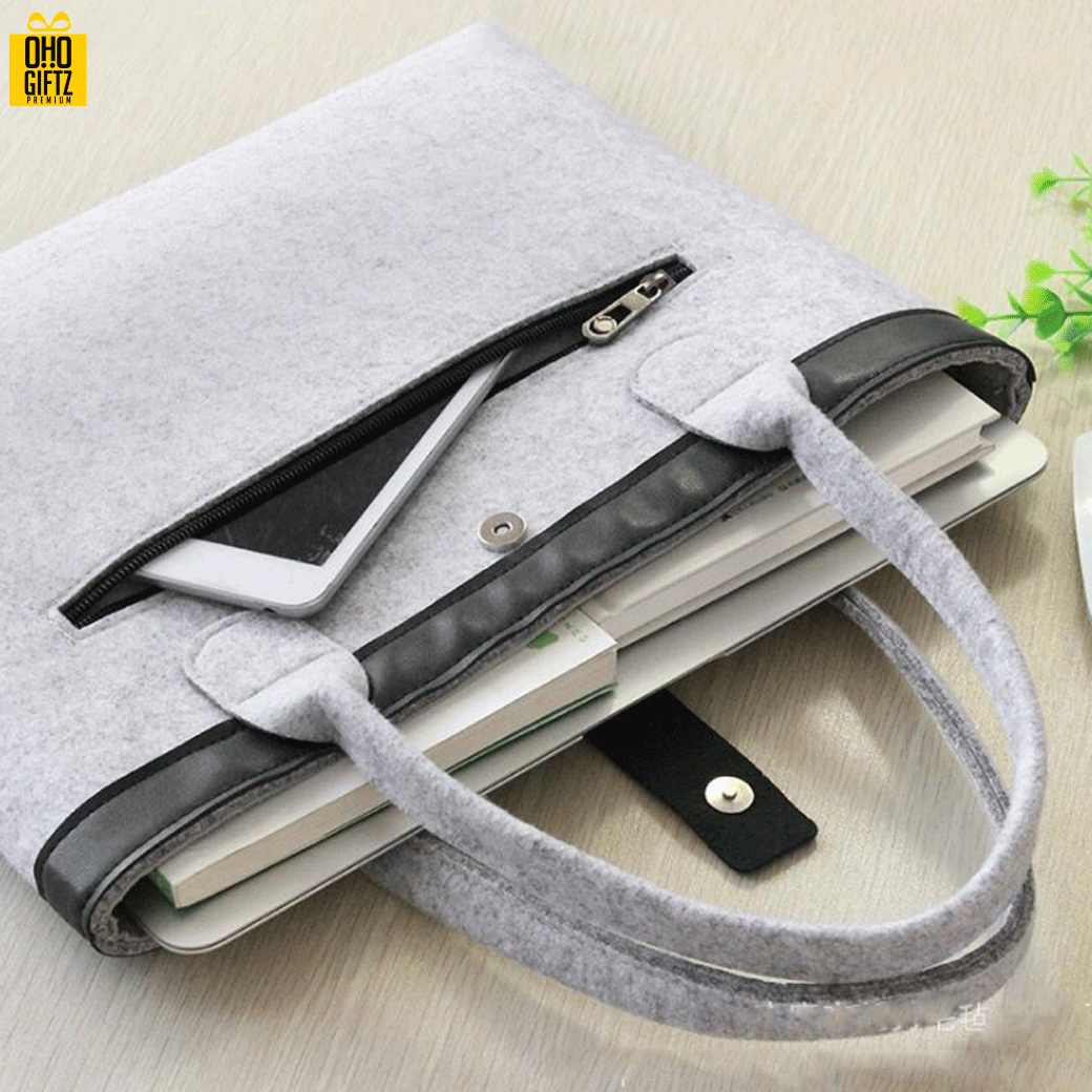 กระเป๋าผ้า Felt สกรีนชื่อ,โลโก้ได้