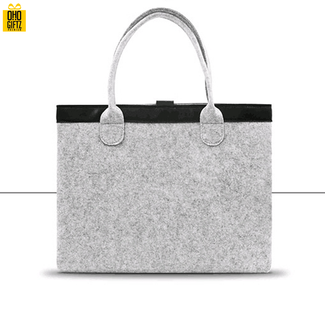 กระเป๋าผ้า Felt สกรีนชื่อ,โลโก้ได้