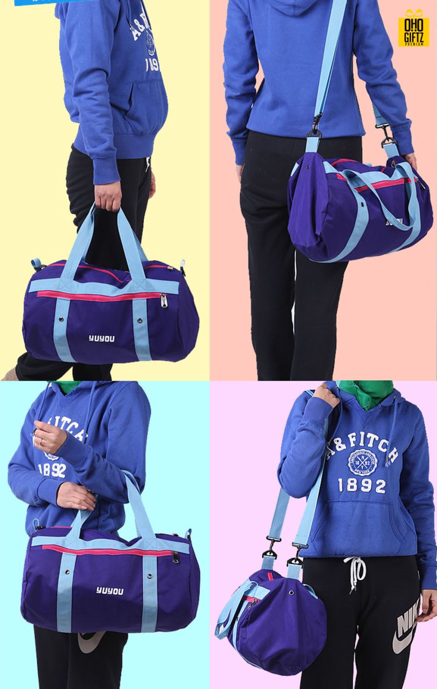 กระเป๋ากีฬาผ้าไนลอน สกรีนโลโก้ ทำเป็นของพรีเมี่ยม