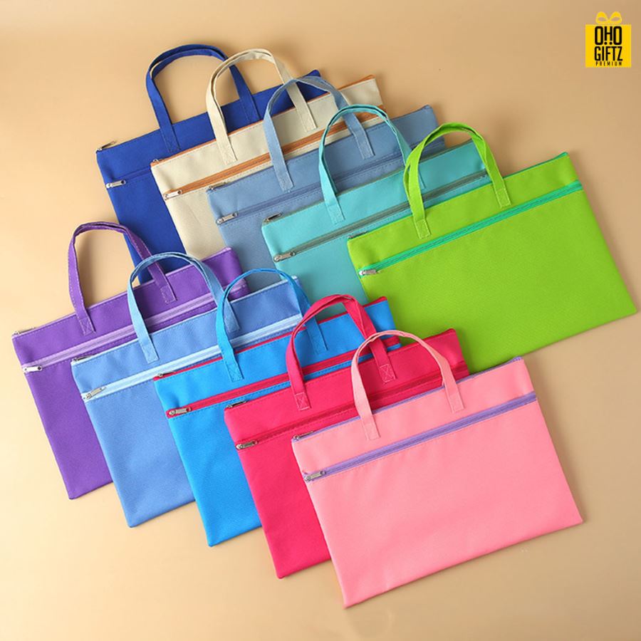 กระเป๋าแฟ้ม A4 สกรีนโลโก้ ทำเป็นของพรีเมี่ยม ของชำร่วยได้