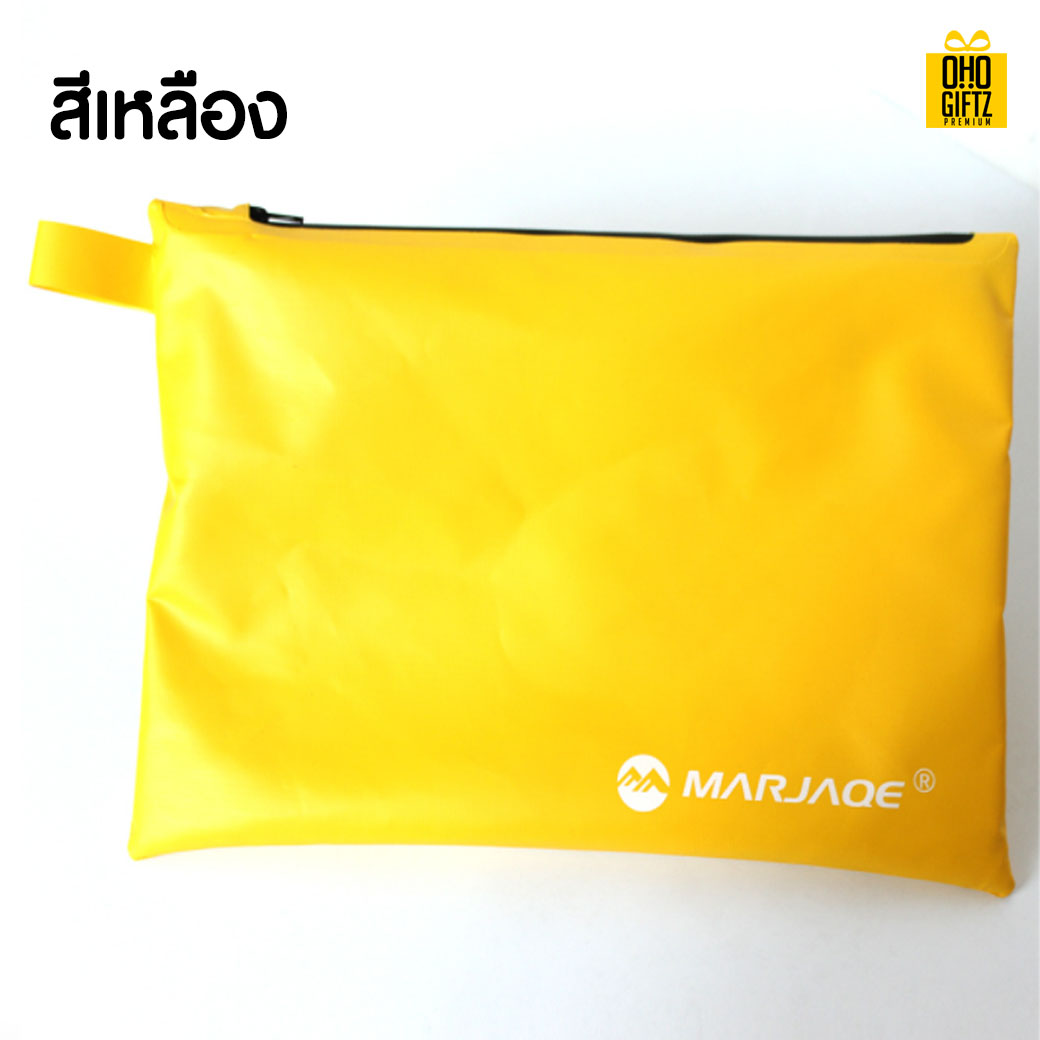 กระเป๋าถือกันน้ำ สกรีนชื่อ สกรีนโลโก้ ทำเป็นของพรีเมี่ยมได้ 
