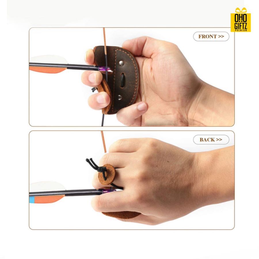 ที่ป้องกันนิ้วมือสำหรับยิงธนู สกรีนโลโก้   ทำเป็นของพรีเมี่ยมได้ 