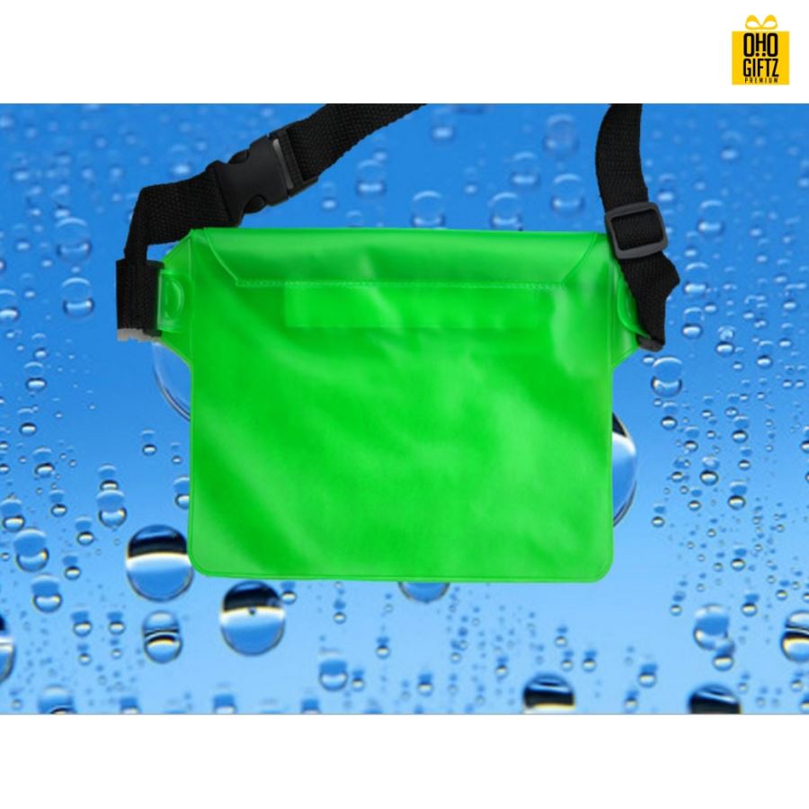  กระเป๋าคาดเอวกันน้ำ สกรีนชื่อ สกรีนโลโก้ ทำเป็นของพรีเมี่ยมได้