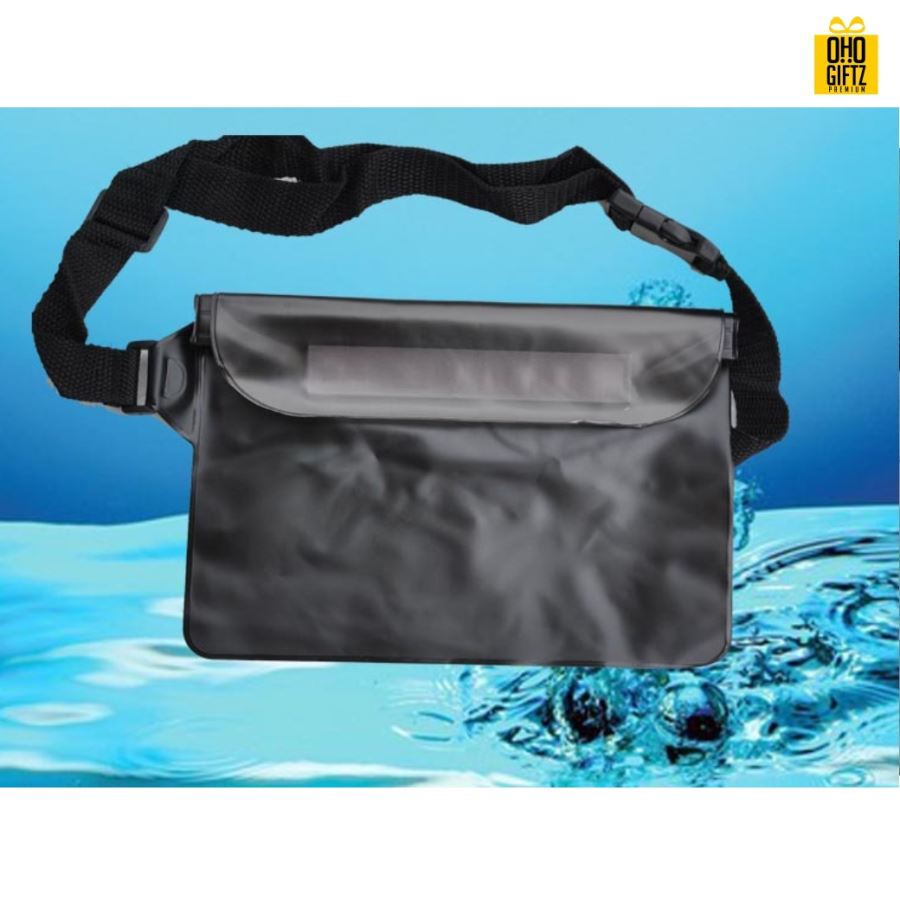  กระเป๋าคาดเอวกันน้ำ สกรีนชื่อ สกรีนโลโก้ ทำเป็นของพรีเมี่ยมได้