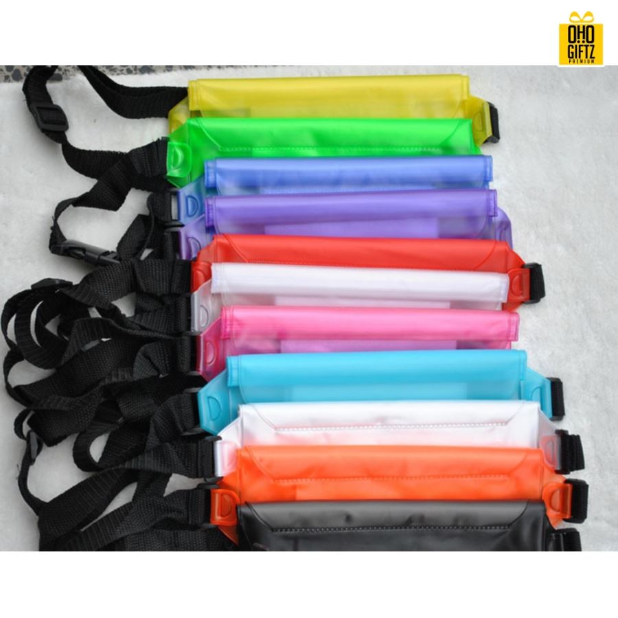  กระเป๋าคาดเอวกันน้ำ สกรีนชื่อ สกรีนโลโก้ ทำเป็นของพรีเมี่ยมได้